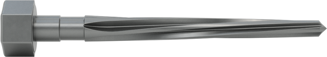Delik Hizalama için Altıgen Şaftlı Rayba, 5-1/8" Uzunluklu Spiral Yiv, 0,5625“ x 0,3438” Rayba Çapı