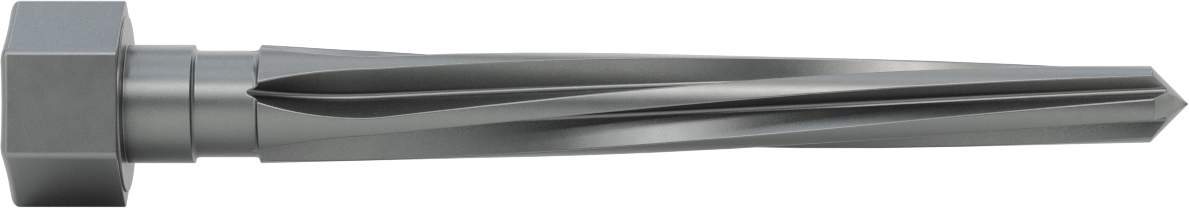 Delik Hizalama için Altıgen Şaftlı Rayba, 7-3/8" Uzunlukta Spiral Yiv, 0,9375“ x 0,5938” Rayba Çapı