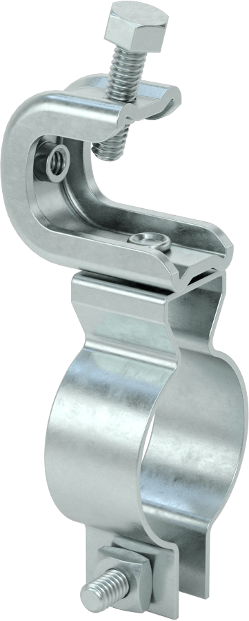 Kolay Konumlandırma Kiriş Kelepçesi, Boru için, Boru ve Kanal, Alttan Montaj, 1-1/2" dış çap için