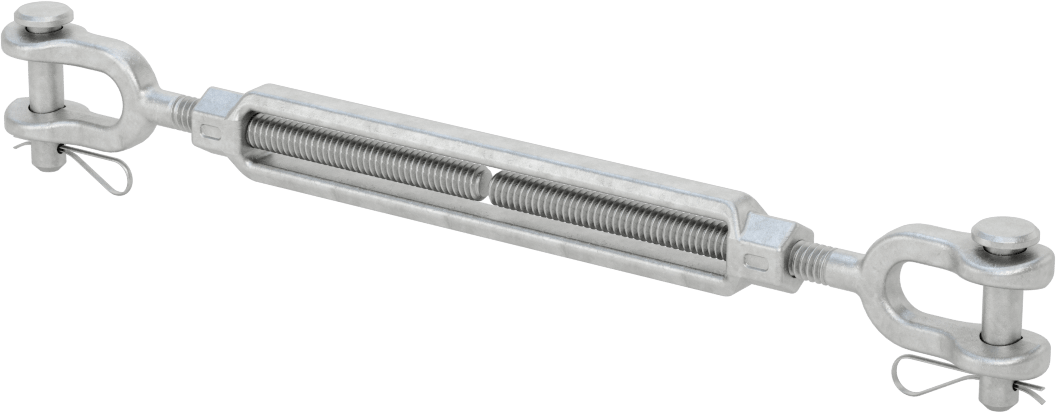 Dövme Galvanizli Çelik Gerdirme - Kaldırma Amaçlı Değildir, Çatal-Çatal, 500 lb. Kapasite, 8-1/2" Geri Çekilmiş Uzunluk