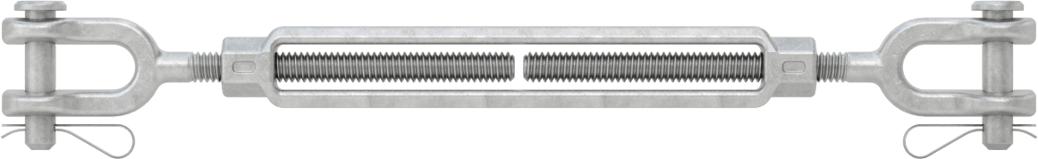 Dövme Galvanizli Çelik Gerdirme - Kaldırma Amaçlı Değildir, Çatal-Çatal, 500 lb. Kapasite, 8-1/2" Geri Çekilmiş Uzunluk
