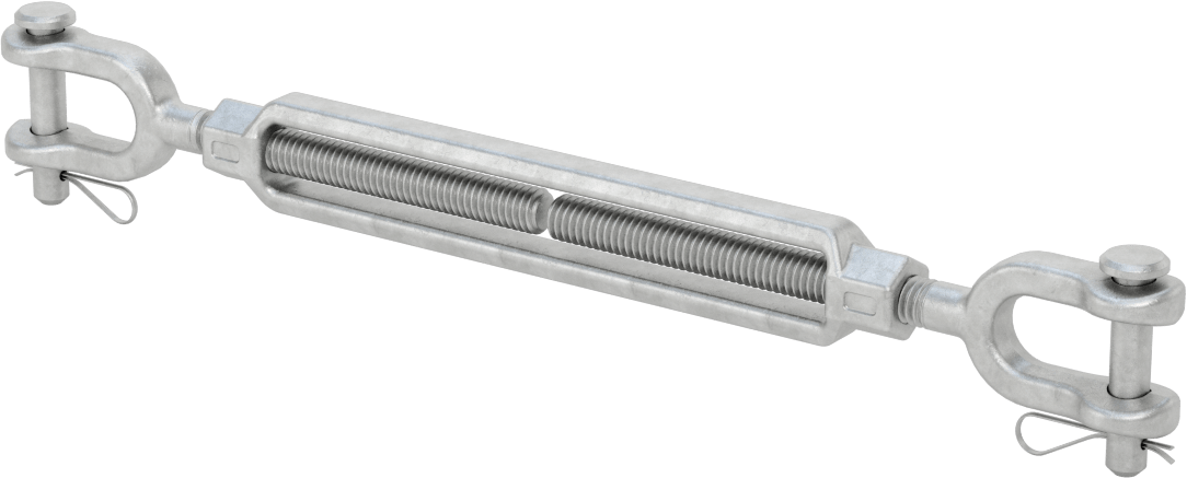 Dövme Galvanizli Çelik Gerdirme - Kaldırma Amaçlı Değildir, Çatal-Çatal, 800 lb. Kapasite, 9-1/4" Geri Çekilmiş Uzunluk
