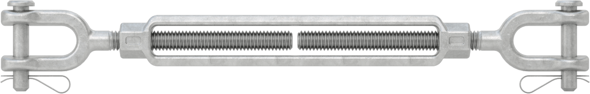 Dövme Galvanizli Çelik Gerdirme - Kaldırma Amaçlı Değildir, Çatal-Çatal, 800 lb. Kapasite, 9-1/4" Geri Çekilmiş Uzunluk