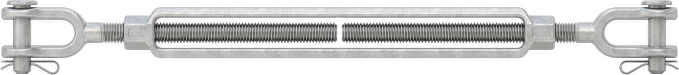 Dövme Galvanizli Çelik Gerdirme - Kaldırma Amaçlı Değildir, Çatal-Çatal, 2200 lb. kapasite, 16,5" Geri Çekilmiş Uzunluk