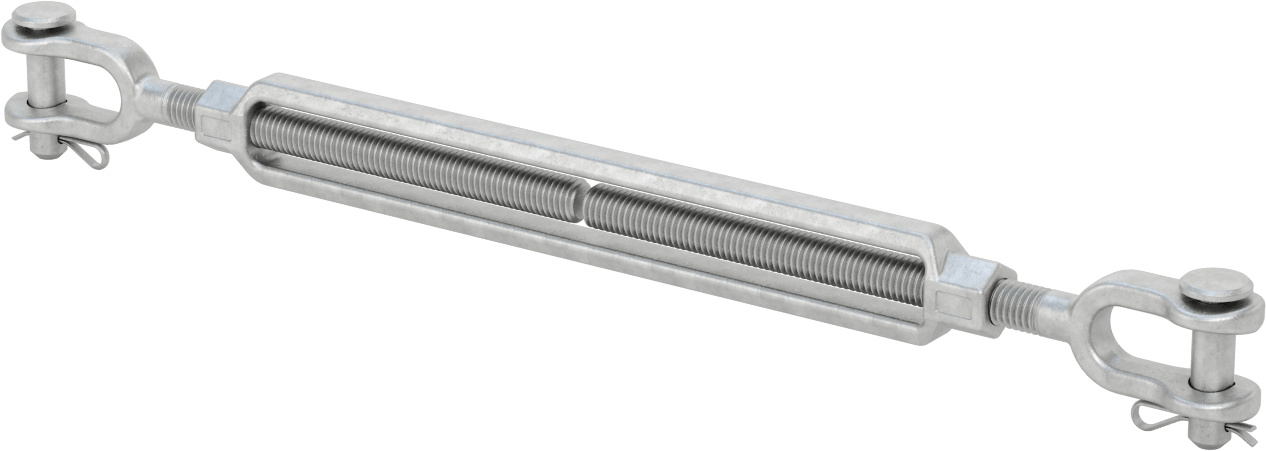 Dövme Galvanizli Çelik Gerdirme - Kaldırma Amaçlı Değildir, Çatal-Çatal, 2200 lb. kapasite, 16,5" Geri Çekilmiş Uzunluk