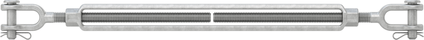 Dövme Galvanizli Çelik Gerdirme - Kaldırma Amaçlı Değildir, Çatal-Çatal, 2200 lb. kapasite, 19,5" Geri Çekilmiş Uzunluk