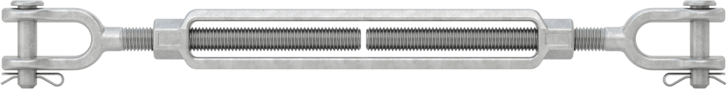 Dövme Galvanizli Çelik Gerdirme - Kaldırma Amaçlı Değildir, Çatal-Çatal, 3500 lb. Kapasite, 18,75" Geri Çekilmiş Uzunluk