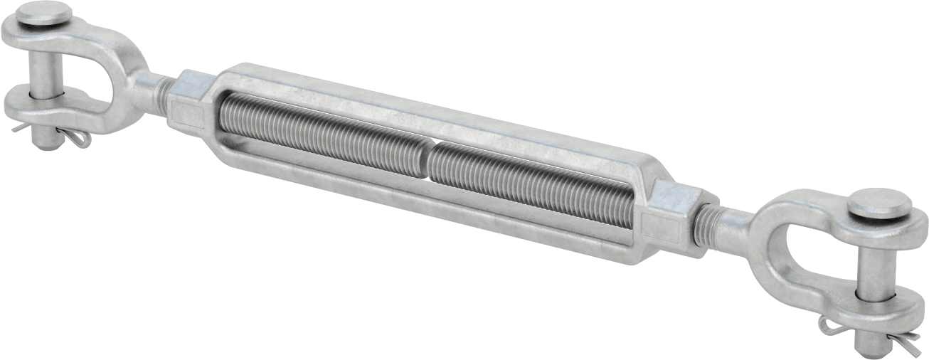 Dövme Galvanizli Çelik Gerdirme - Kaldırma Amaçlı Değildir, Çatal-Çatal, 5200 lb. Kapasite, 19,5" Geri Çekilmiş Uzunluk