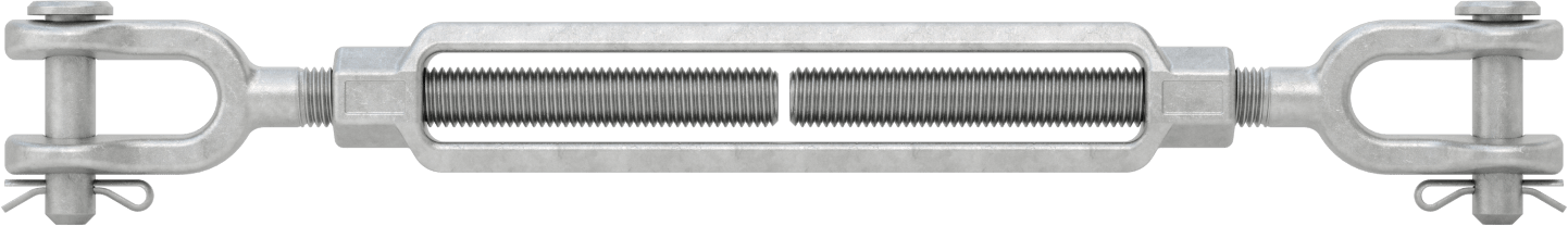 Dövme Galvanizli Çelik Gerdirme - Kaldırma Amaçlı Değildir, Çatal-Çatal, 5200 lb. Kapasite, 19,5" Geri Çekilmiş Uzunluk