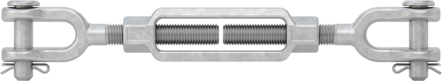 Dövme Galvanizli Çelik Gerdirme - Kaldırma Amaçlı Değildir, Çatal-Çatal, 10000 lb. Kapasite, 20,25" Geri Çekilmiş