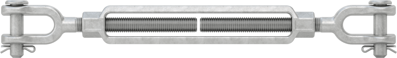 Dövme Galvanizli Çelik Gerdirme - Kaldırma Amaçlı Değildir, Çatal-Çatal, 10000 lb. Kapasite, 25,5 inç Geri Çekilmiş Uzunluk