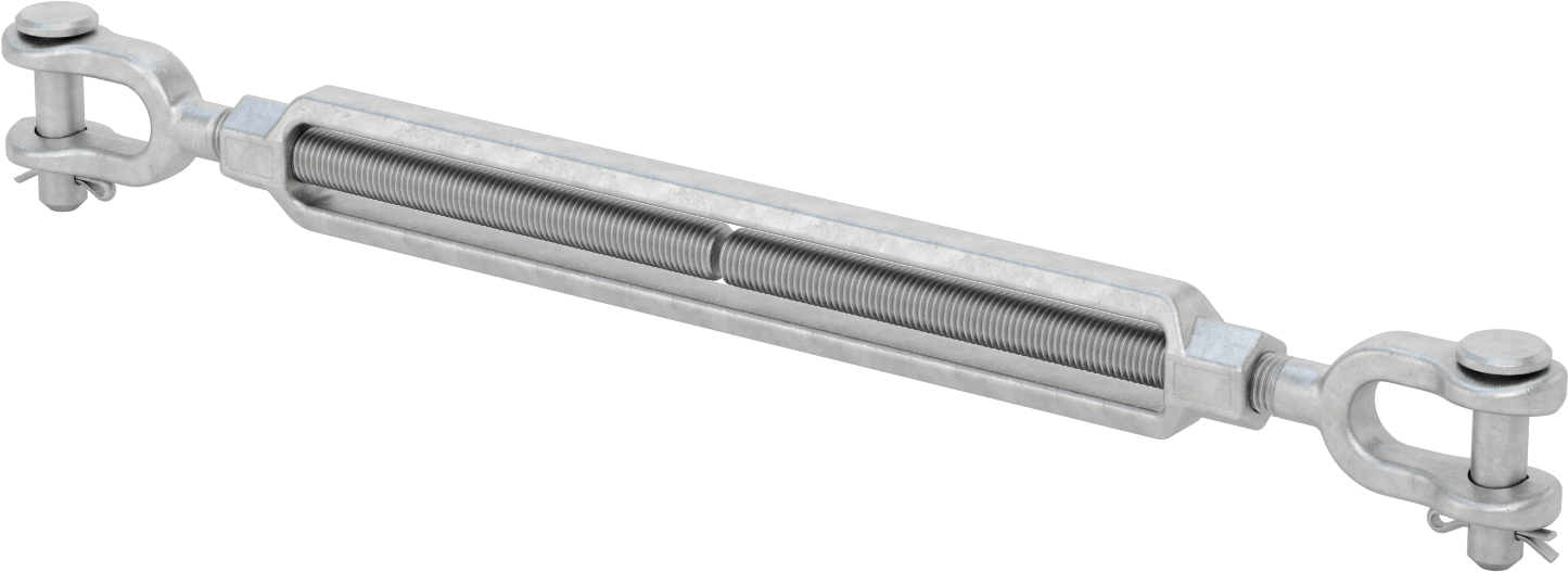 Dövme Galvanizli Çelik Gerdirme - Kaldırma Amaçlı Değildir, Çatal-Çatal, 10000 lb. Kapasite, 31,5" Geri Çekilmiş Uzunluk