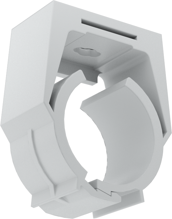 Bas-Kilitle Plastik Sıkıştırma Askısı, HDPE Plastik, 1-1/16" ila 1-13/16" ID