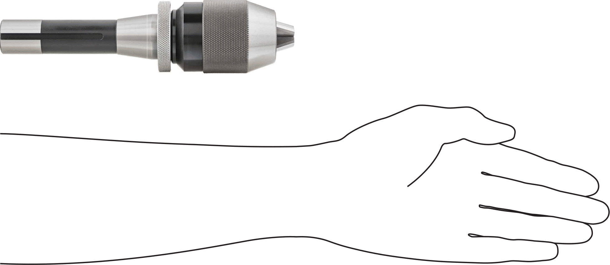 Entegre Mil ile Anahtarsız Matkap Mandreni, R8 Konik, 1/32“-1/2” Şaft Boyutu için Albrecht #Cp130-R8