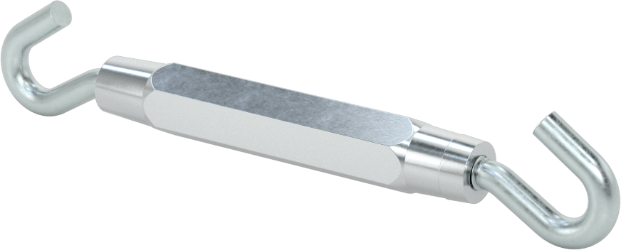 Kapalı Gövdeli Alüminyum Gerdirme - Kaldırma Amaçlı Değildir, Kancadan Kancaya, 50 lbs. Kapasite, 4-3/4" Geri Çekilmiş Uzunluk