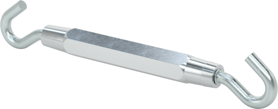 Kapalı Gövdeli Alüminyum Gerdirme - Kaldırma Amaçlı Değildir, Kancadan Kancaya, 90 lbs. Kapasite, 5-1/2" Geri Çekilmiş Uzunluk