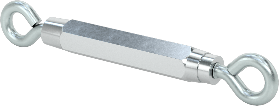 Kapalı Gövdeli Alüminyum Gerdirme - Kaldırma Amaçlı Değildir, Gözden Göze, 100 lbs. Kapasite, 6-1/2" Geri Çekilmiş Uzunluk