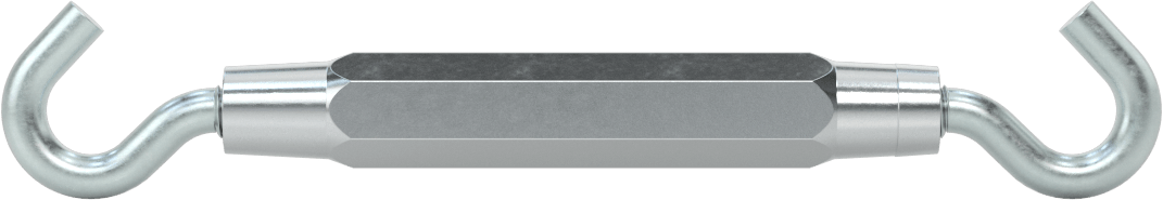 Kapalı Gövdeli Alüminyum Gerdirme - Kaldırma Amaçlı Değildir, Kancadan Kancaya, 100 lbs. Kapasite, 6-1/2" Geri Çekilmiş Uzunluk