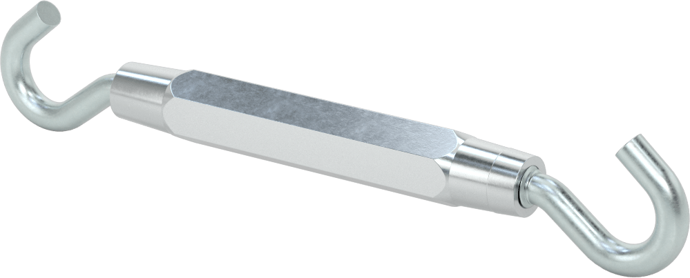 Kapalı Gövdeli Alüminyum Gerdirme - Kaldırma Amaçlı Değildir, Kancadan Kancaya, 200 lbs. Kapasite, 7-1/2" Geri Çekilmiş Uzunluk