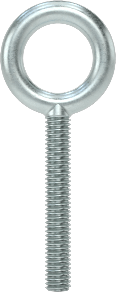 Omuzsuz Çelik Halka Cıvata - Kaldırma için, Çinko Kaplamalı, 3/8"-16 Diş Boyutu, 2-1/2" Diş Uzunluğu