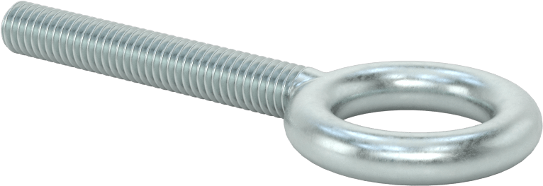 Omuzsuz Çelik Halka Cıvata - Kaldırma için, Çinko Kaplamalı, 3/8"-16 Diş Boyutu, 2-1/2" Diş Uzunluğu