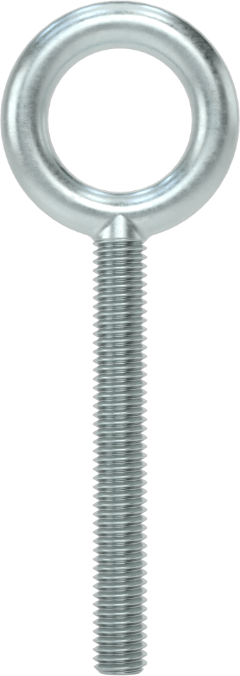 Omuzsuz Çelik Halka Cıvata - Kaldırma için, Çinko Kaplamalı, 3/8"-16 Diş Boyutu, 3" Diş Uzunluğu