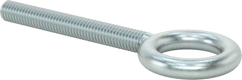 Omuzsuz Çelik Halka Cıvata - Kaldırma için, Çinko Kaplamalı, 3/8"-16 Diş Boyutu, 3" Diş Uzunluğu