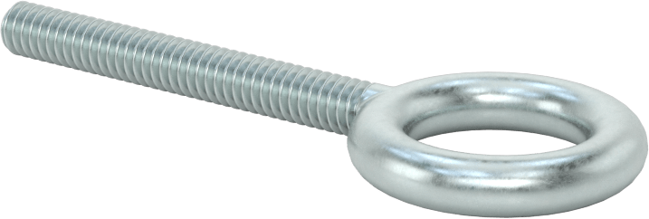 Omuzsuz Çelik Halka Cıvata - Kaldırma için, Çinko Kaplamalı, 1/4"-20 Diş Boyutu, 2" Diş Uzunluğu