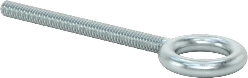 Omuzsuz Çelik Halka Cıvata - Kaldırma için, Çinko Kaplamalı, 1/4"-20 Diş Boyutu, 3" Diş Uzunluğu