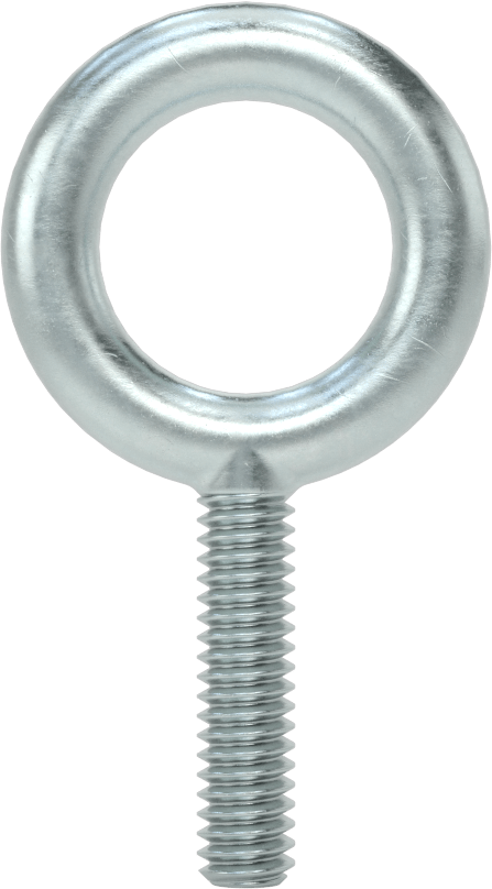 Omuzsuz Çelik Halka Cıvata - Kaldırma için, Çinko Kaplamalı, 1/4"-20 Diş Boyutu, 1" Diş Uzunluğu