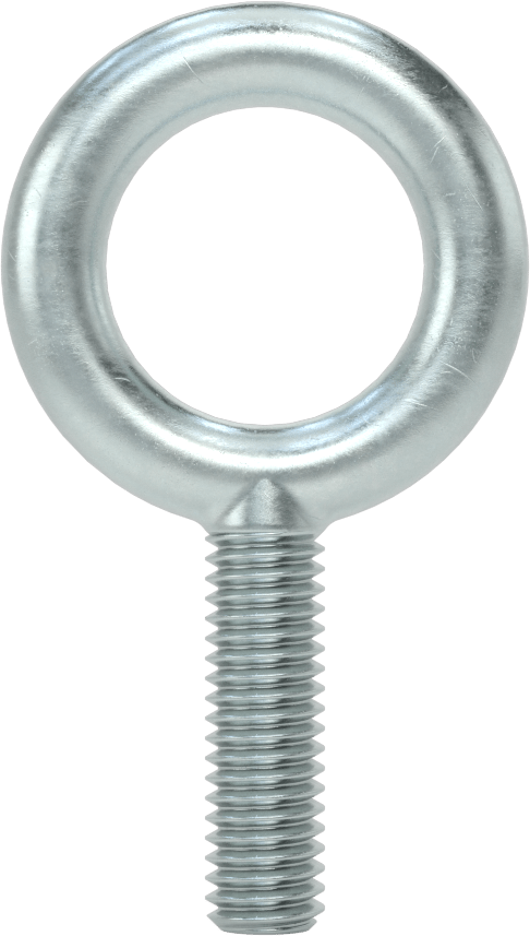 Omuzsuz Çelik Halka Cıvata - Kaldırma için, Çinko Kaplamalı, 3/8"-16 Diş Boyutu, 1-1/4" Diş Uzunluğu