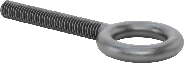 Omuzsuz Çelik Halka Cıvata - Kaldırma için, 3/8"-16 Diş Boyutu, 2-1/2" Diş Uzunluğu