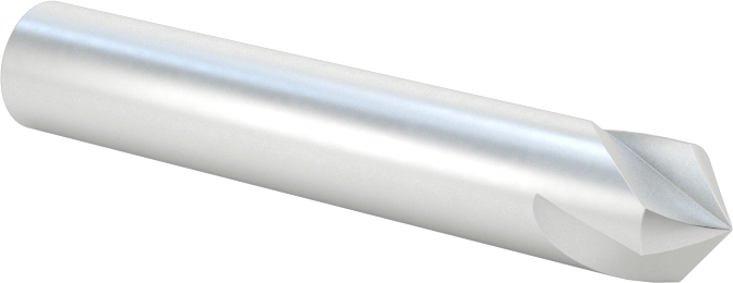 Kaplamasız Yüksek Hızlı Çelik Havşa, Perçinler için, 100 Derece, 3 Yiv, 1/4" Gövde Çapı