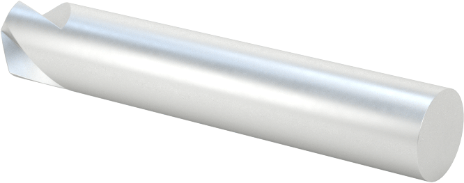 Kaplamasız Yüksek Hızlı Çelik Havşa, Perçinler için, 100 Derece, 3 Yiv, 1/4" Gövde Çapı