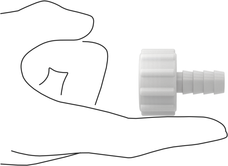 Plastik Bahçe Hortumu Bağlantı Parçası, 1/2" Hortum İç Çapı x 3/4 GHT Dişi için Dikenli Adaptör
