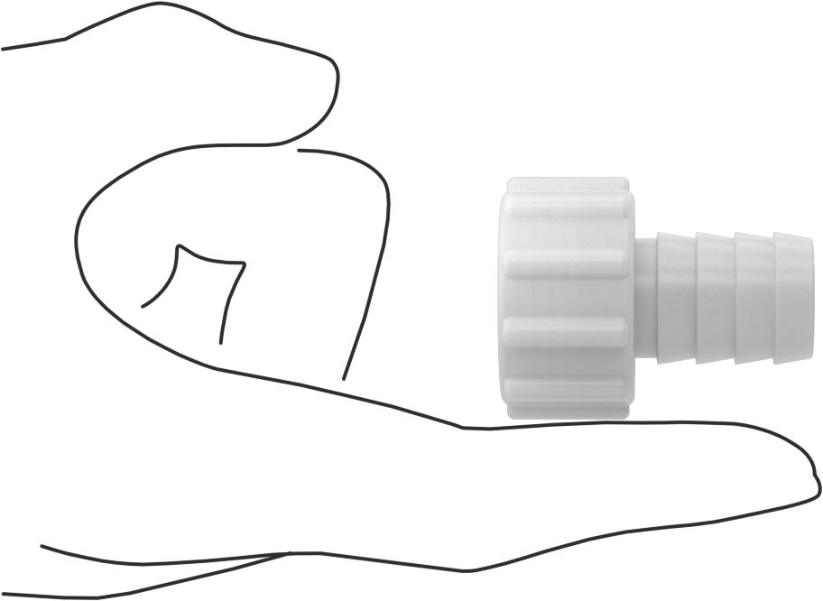 Plastik Bahçe Hortumu Bağlantı Parçası, 3/4" Hortum İç Çapı x 3/4 GHT Dişi için Dikenli Adaptör