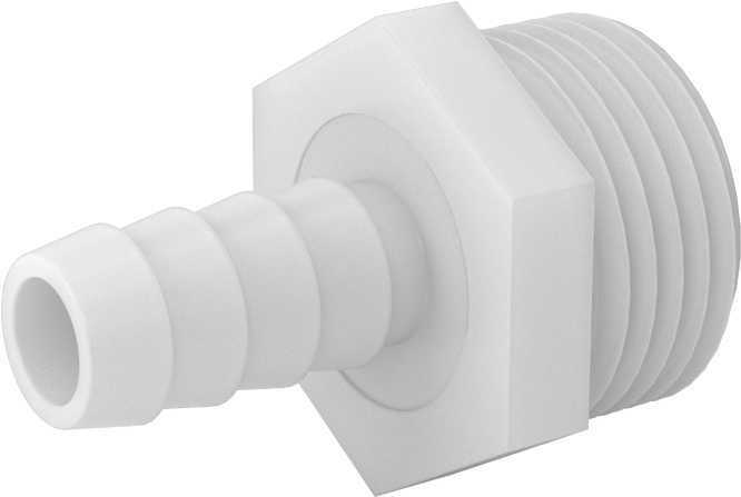 Plastik Bahçe Hortumu Bağlantı Parçası, 1/2" Hortum İç Çapı x 3/4 GHT Erkek için Dikenli Adaptör
