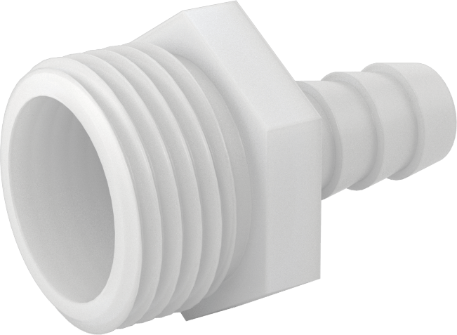 Plastik Bahçe Hortumu Bağlantı Parçası, 1/2" Hortum İç Çapı x 3/4 GHT Erkek için Dikenli Adaptör