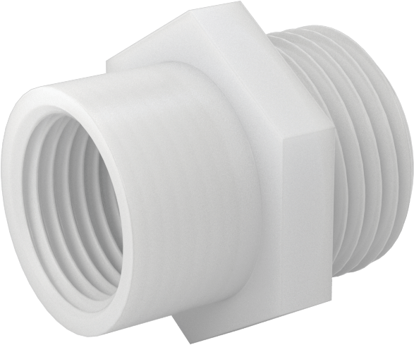 Plastik Bahçe Hortumu Bağlantı Parçası, Düz Adaptör, 3/4 GHT Erkek x 1/2 NPT Dişi