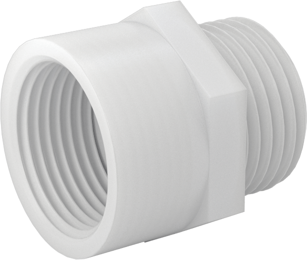 Plastik Bahçe Hortumu Bağlantı Parçası, Düz Adaptör, 3/4 GHT Erkek x 3/4 NPT Dişi