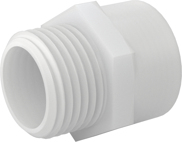 Plastik Bahçe Hortumu Bağlantı Parçası, Düz Adaptör, 3/4 GHT Erkek x 3/4 NPT Dişi
