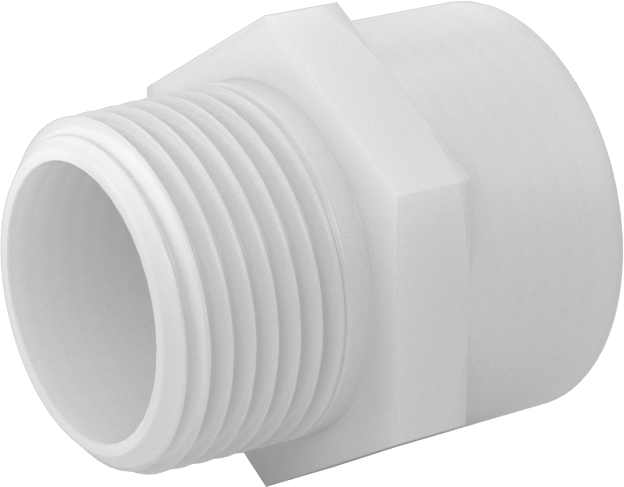 Plastik Bahçe Hortumu Bağlantı Parçası, Düz Adaptör, 3/4 GHT Dişi x 3/4 NPT Erkek