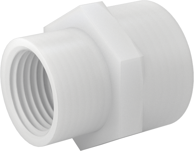 Plastik Bahçe Hortumu Bağlantı Parçası, Düz Adaptör, 3/4 GHT Dişi x 1/2 NPT Dişi