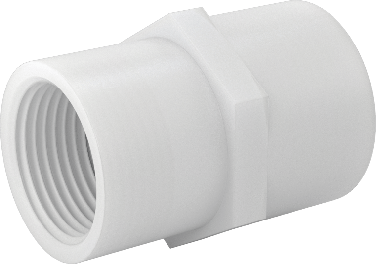 Plastik Bahçe Hortumu Bağlantı Parçası, Düz Adaptör, 3/4 GHT Dişi x 3/4 NPT Dişi