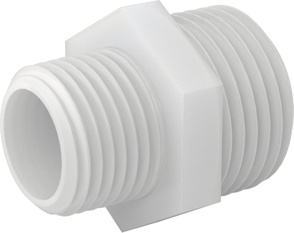 Plastik Bahçe Hortumu Bağlantı Parçası, Düz Adaptör, 3/4 GHT Erkek x 1/2 NPT Erkek