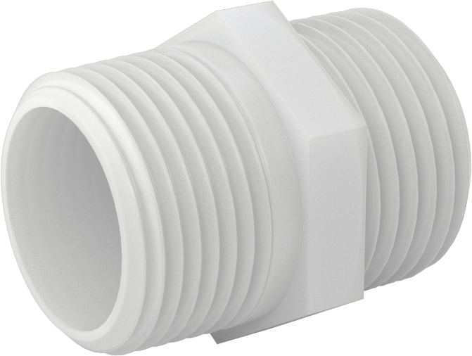 Plastik Bahçe Hortumu Bağlantı Parçası, Düz Adaptör, 3/4 GHT Erkek x 3/4 NPT Erkek