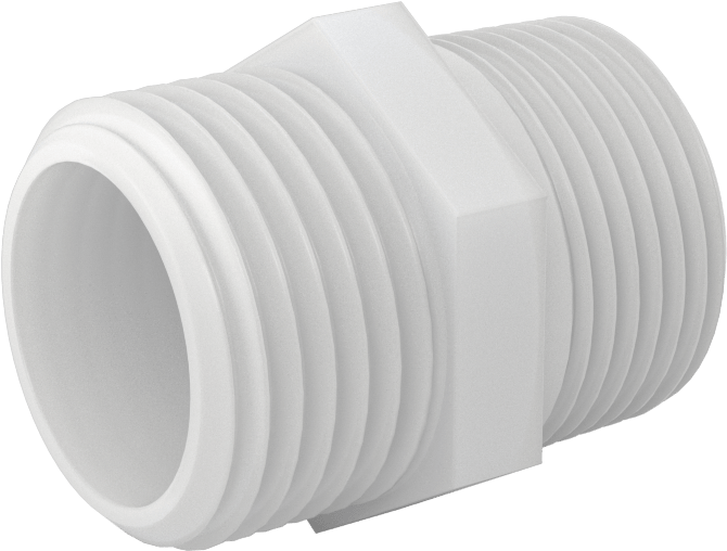 Plastik Bahçe Hortumu Bağlantı Parçası, Düz Adaptör, 3/4 GHT Erkek x 3/4 NPT Erkek