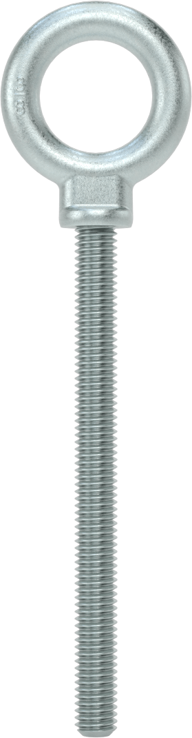 Omuzlu Çelik Halka Cıvata - Kaldırma için, Çinko Kaplamalı, 3/8"-16 Diş Boyutu, 4-1/2" Diş Uzunluğu