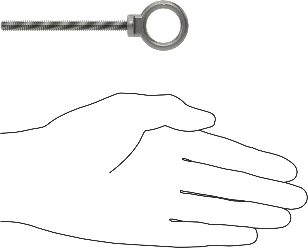 Omuzlu Çelik Halka Cıvata - Kaldırma için, 1/4"-20 Diş Boyutu, 3" Diş Uzunluğu