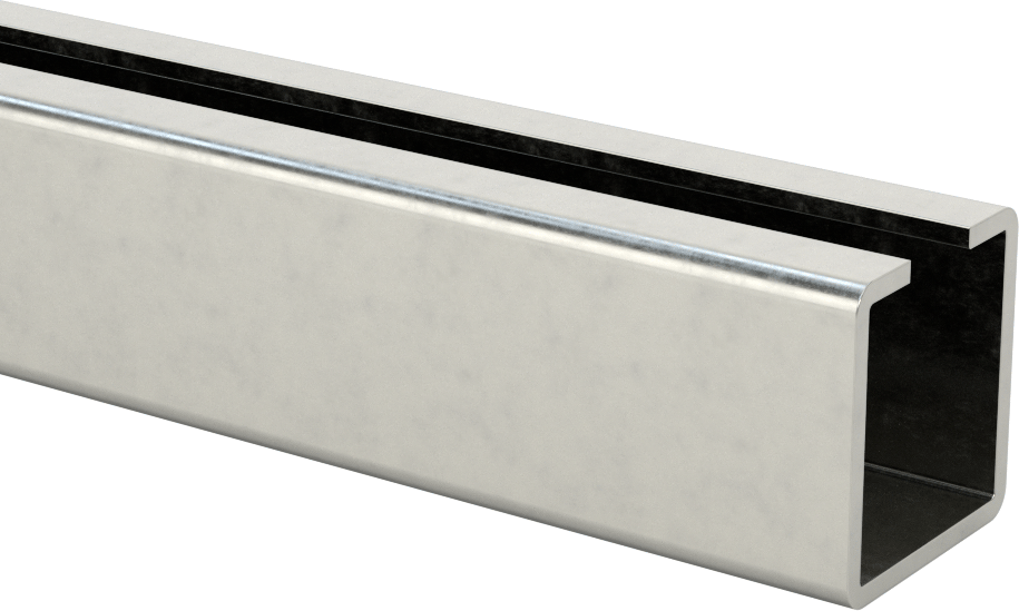 78-3/4“ Uzunluk x 1-1/8” Genişlik x 1-3/16" Yükseklik Titreşim Sönümlemeli Yönlendirme Kelepçesi için Paslanmaz Çelik Ray